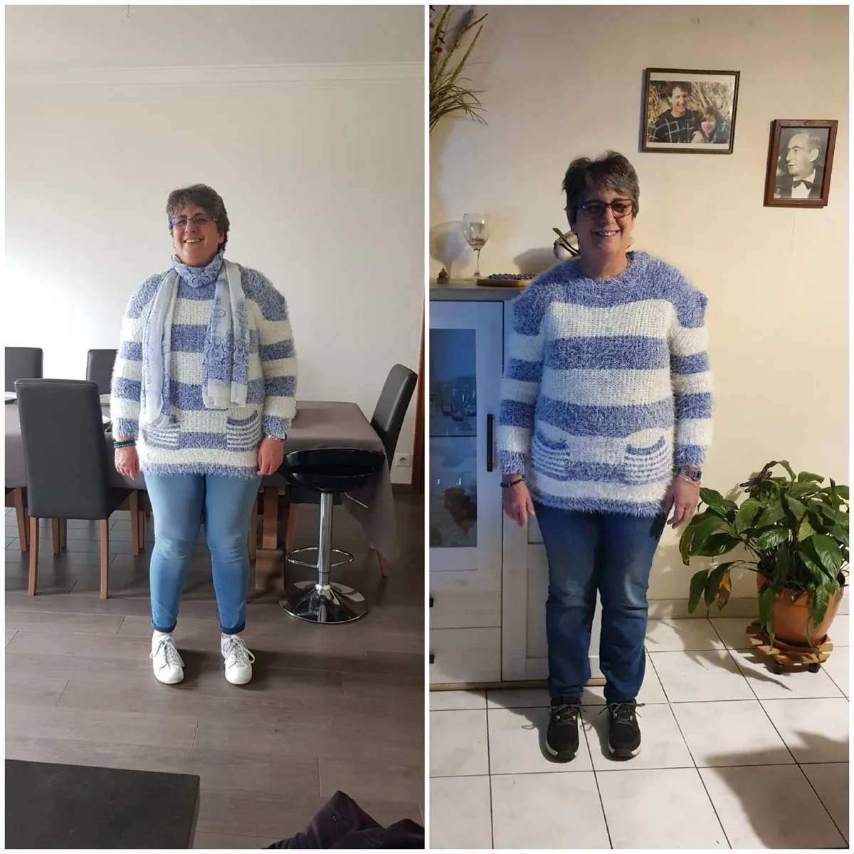 Cliente — transformation avant/après